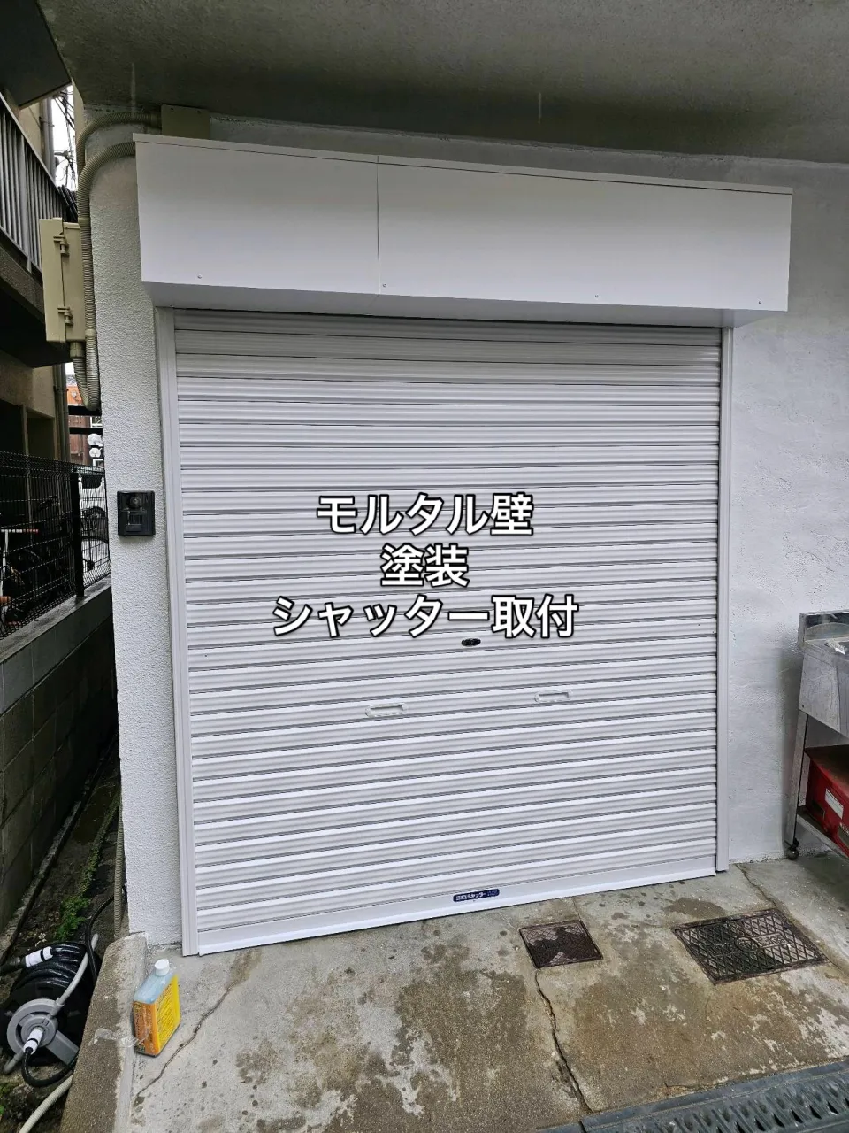 駐車場に壁を作り、仮店舗にしたいとのご相談